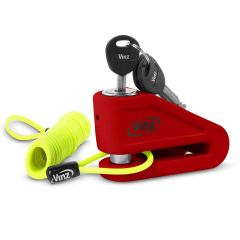 VINZ Baretti Disc Brake Lock ART4 – Red