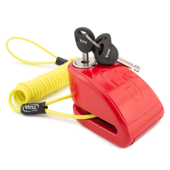 VINZ Pico Alarm Disc Brake Lock ART4 - Red