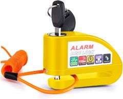 VINZ Elbroes Antivol de disque avec alarme 6mm - Jaune