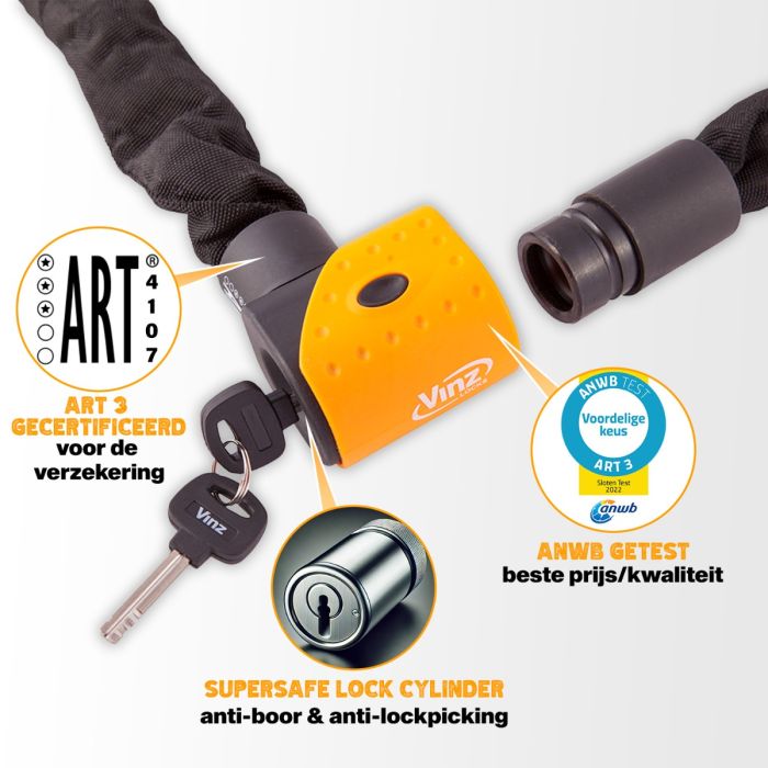 VINZ Jannu Scooterslot – Meerdere veiligheidskeurmerken